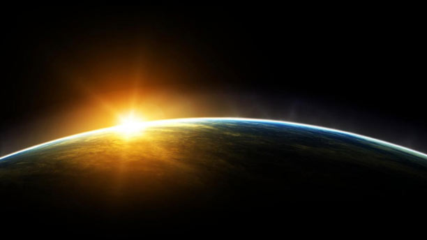 Lever de soleil dans lespace