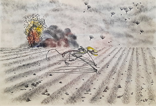 Cache toi guerre 1944 dessin de Toyen